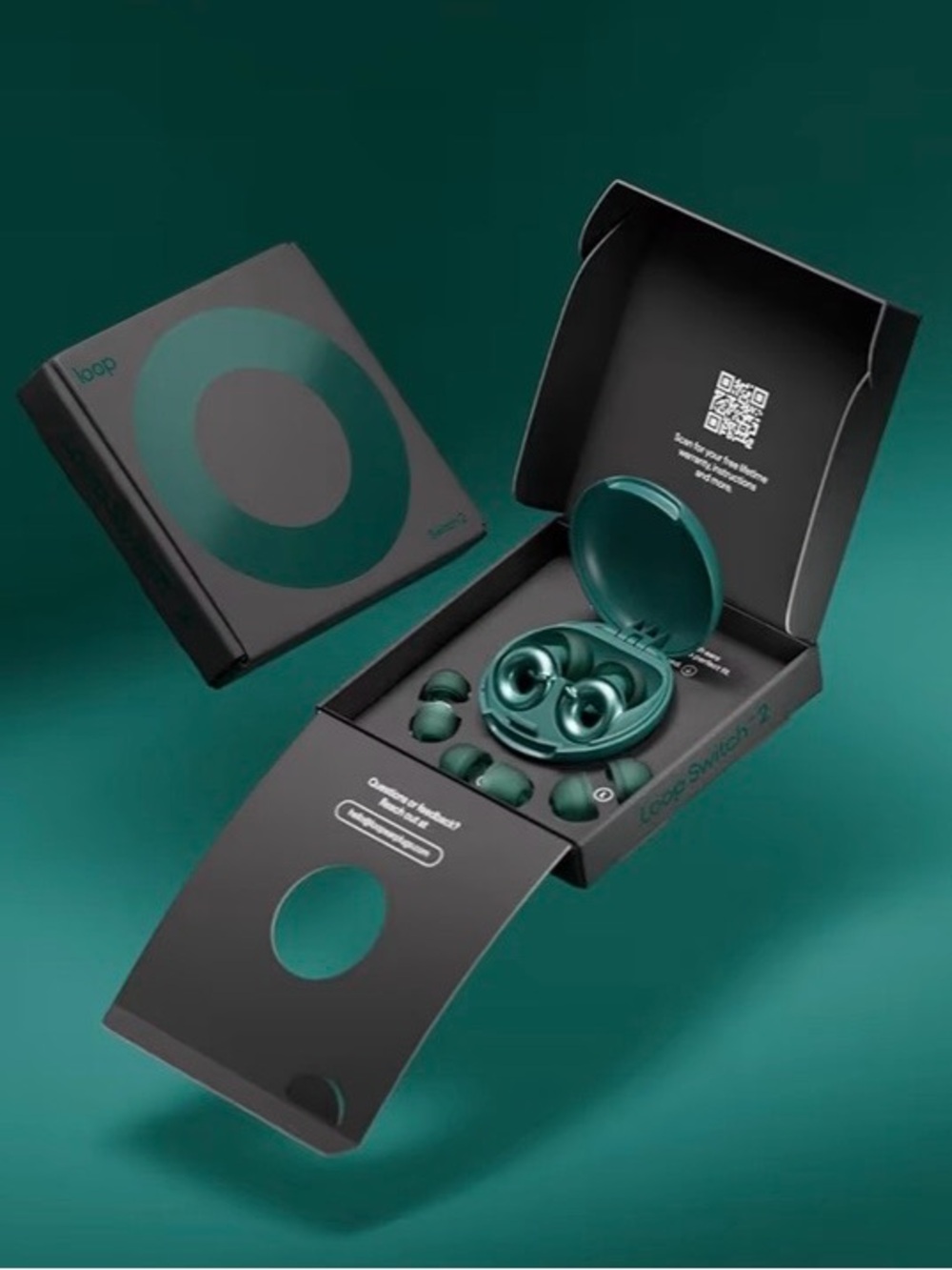 New Sealed LOOP Switch 2 - Ear plugs in Emerald Green